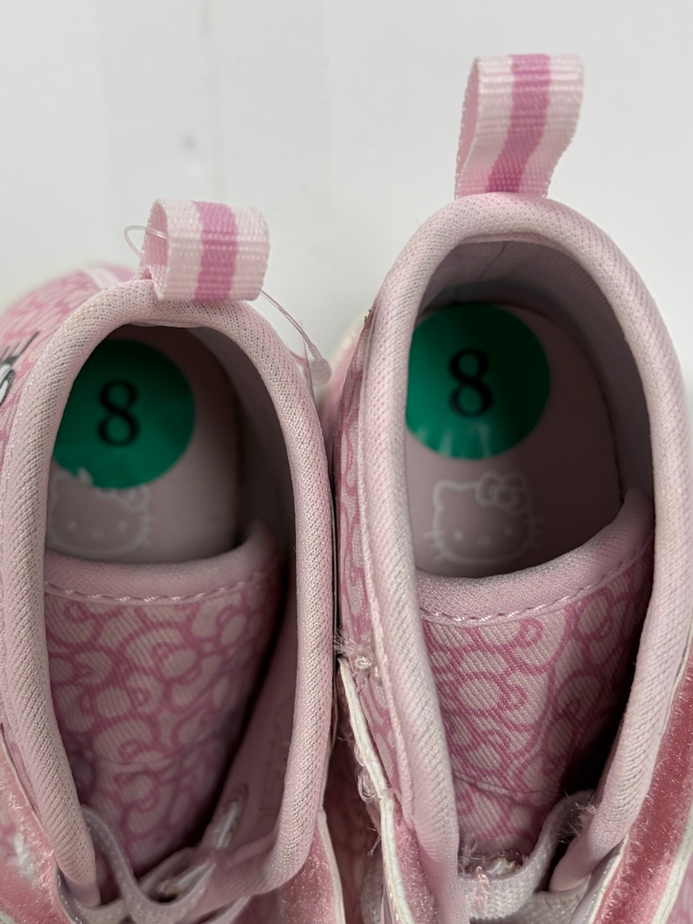 Sanrio Hello Kitty Pink High Top Sneakers Girls Toddler Size 8 - Picture 8 of 13